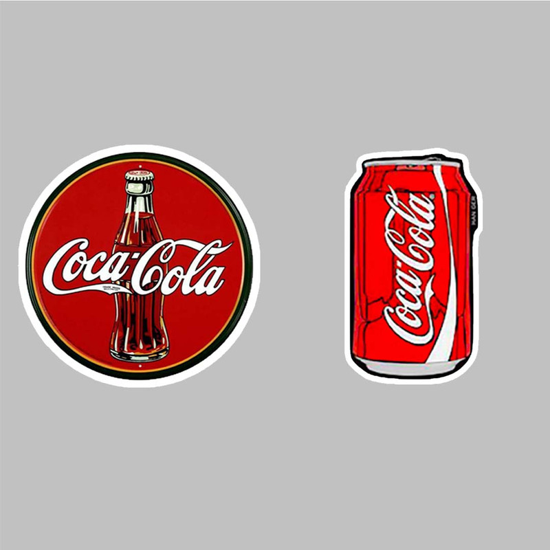 استیکر لپ تاپ کارنیکا طرح کوکاکولا مدل cocacola-2222116 مجموعه 2 عددی
