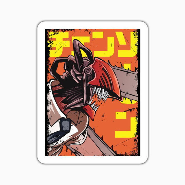 استیکر لپ تاپ و موبایل بووم طرح Anime Chainsaw Man کد TR101
