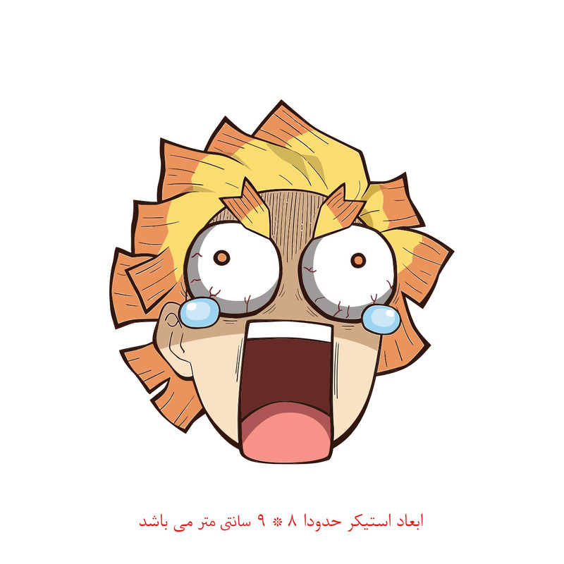 استیکر لپ تاپ طرح زنیتسو انیمه شیطان کش کد 2040