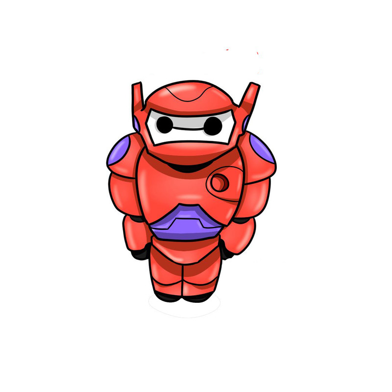 استیکر لپ تاپ و موبایل مدل انیمیشن طرح شش ابر قهرمان بیمکس Big Hero 6 Baymax کد 2730