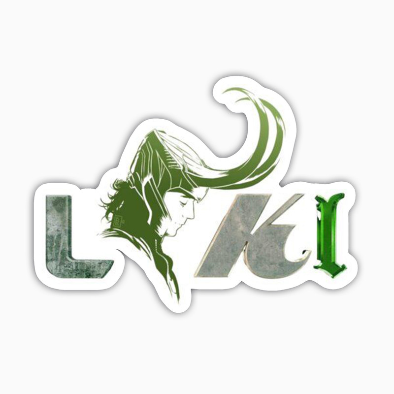 استیکر لپ تاپ و موبایل بووم طرح نوشته مدل Loki کد KT31
