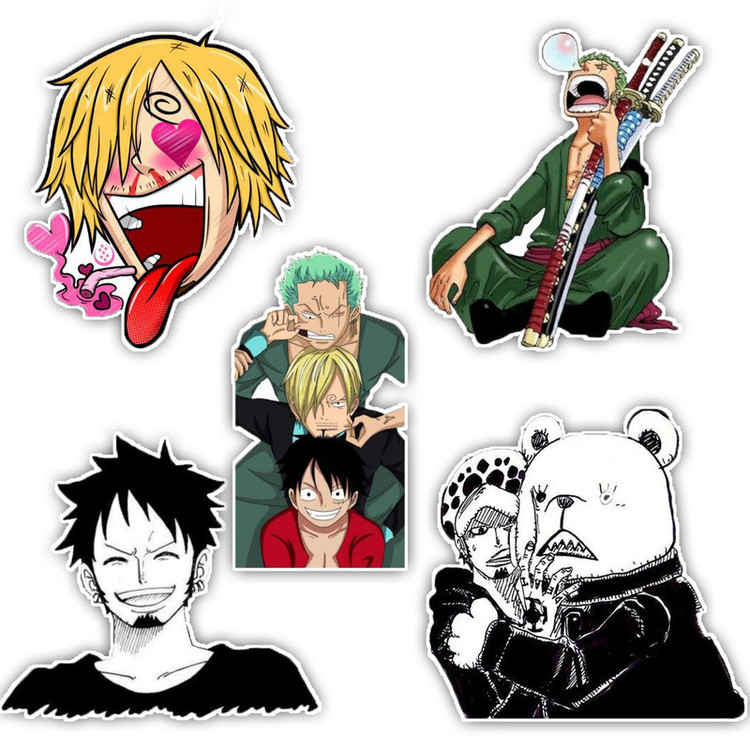 استیکر لپ تاپ و موبایل گوفی طرح انیمه وان پیس مدل Sanji 4 مجموعه 9 عددی