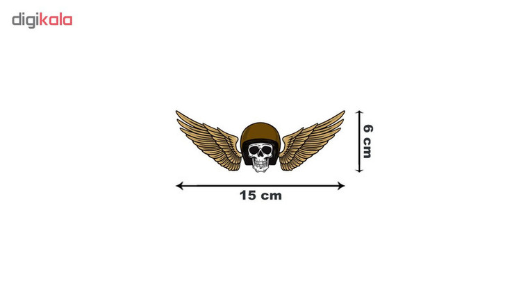 استیکر لپ تاپ طرح Skull Wings کد ۰۱