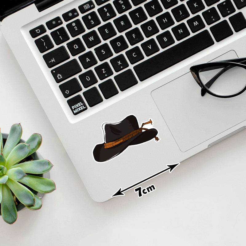 استیکر لپ تاپ پیکسل میکسل مدل بازی Red dead کلاه