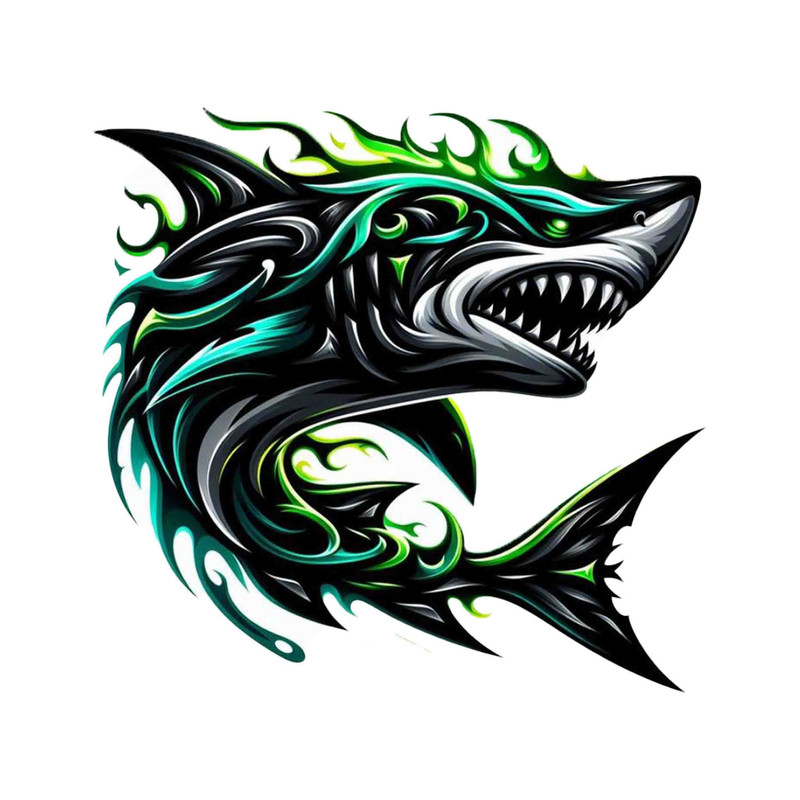 استیکر لپ تاپ مدل کوسه گیمینگ کد 2025