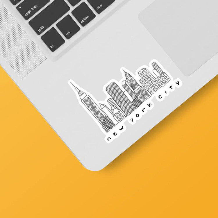 استیکر لپ تاپ و موبایل بووم طرح نیویرک کد ER47