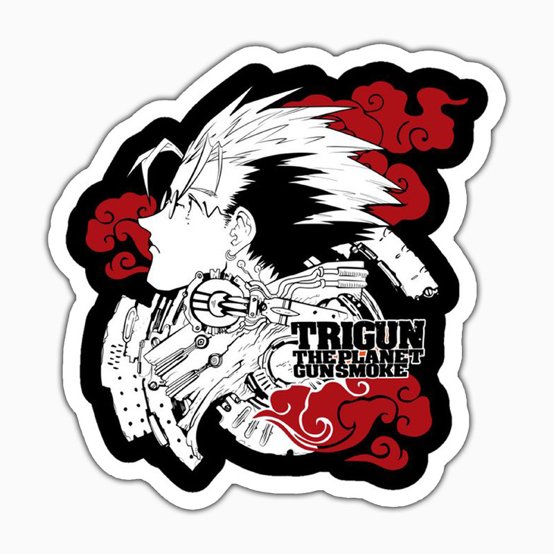 استیکر لپ تاپ و موبایل بووم طرح Trigun کد PS124