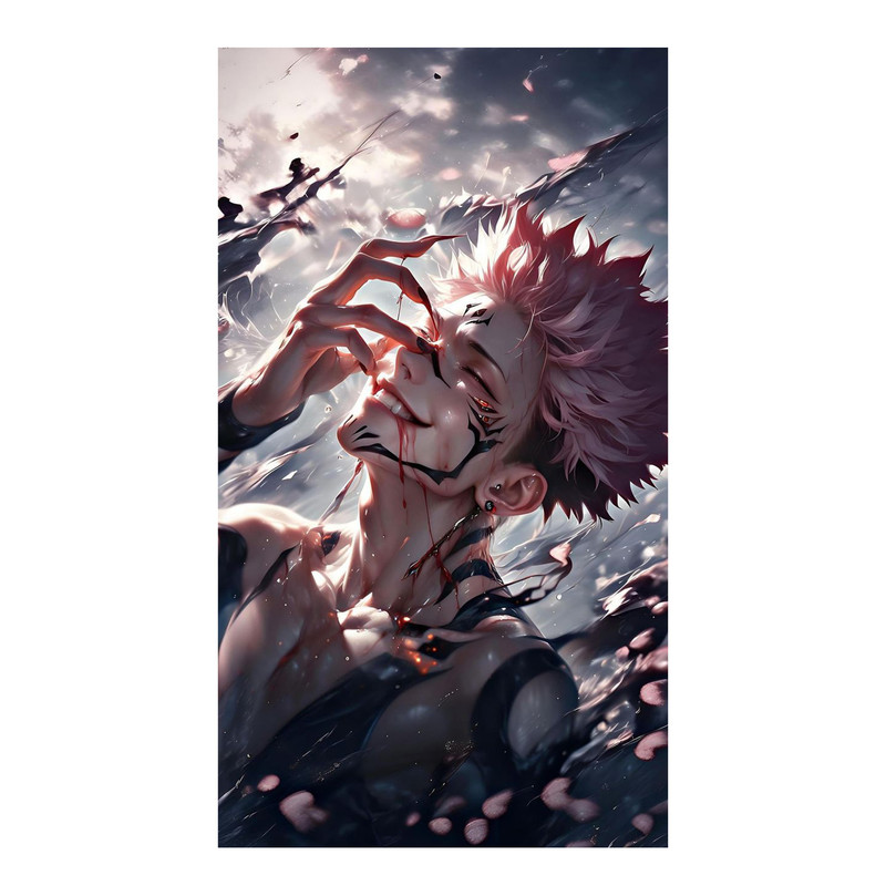 استیکر لپ تاپ و موبایل مدل انیمه طرح جوجوتسو کایسن ریومن سوکونا jujutsu kaisen ryomen sukuna کد 592