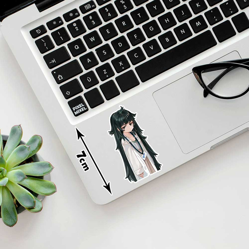 استیکر لپ تاپ پیکسل میکسل مدل انیمه steins gate مجموعه 6 عددی