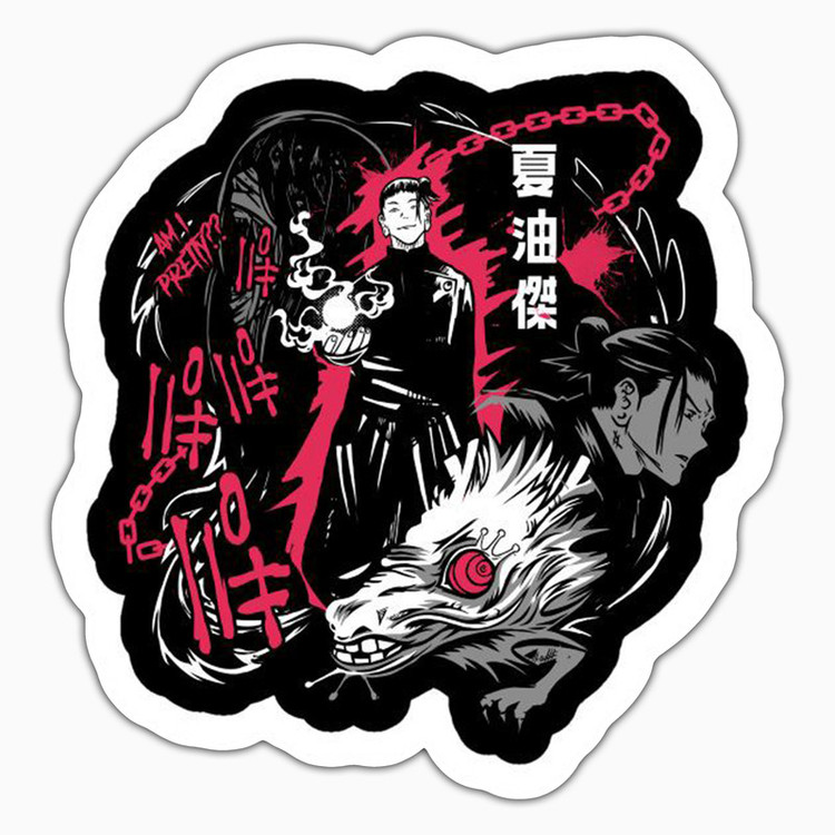استیکر لپ تاپ و موبایل بووم طرح انیمه Jujutsu Kaisen مدل Geto کد MD55