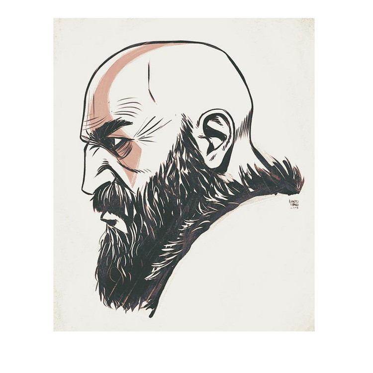 استیکر لپ تاپ و موبایل مدل بازی طرح خدای جنگ کریتوس god of war Kratos کد 2117