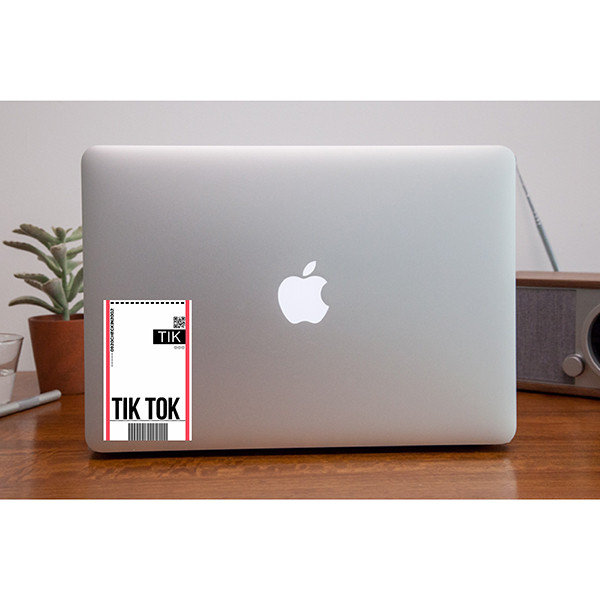 استیکر لپ تاپ مارکت میکس طرح تیکت تیک تاک TikTok ticket کد 1129MMIX