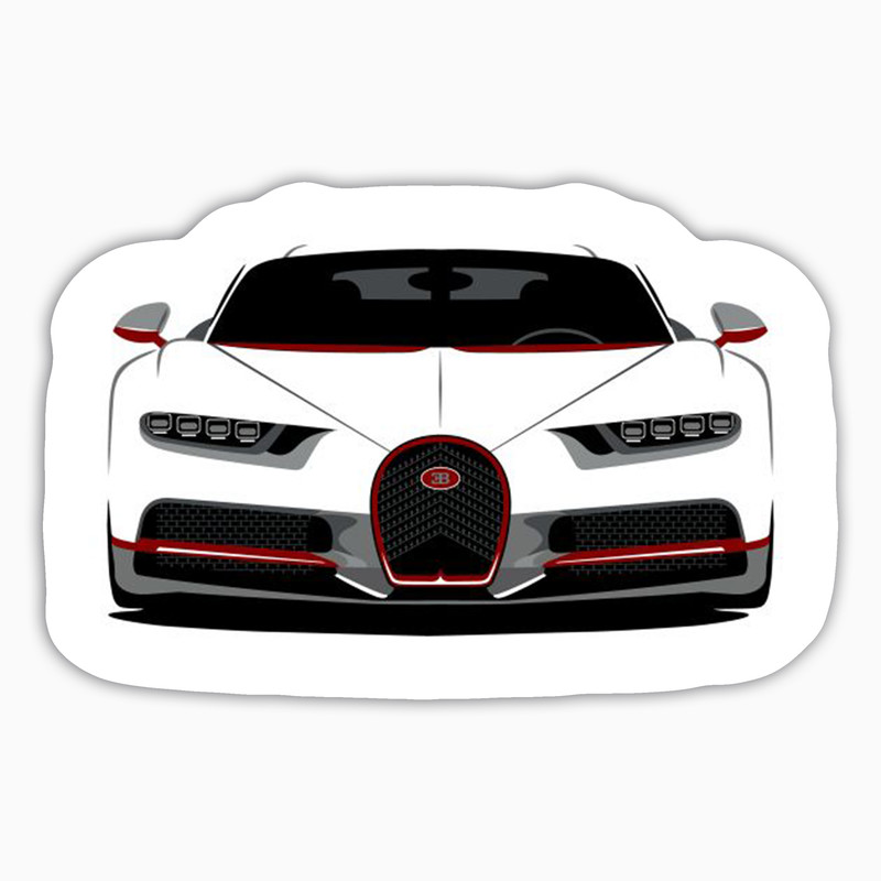 استیکر لپ تاپ بووم طرح ماشین مدل Bugatti کد JC27