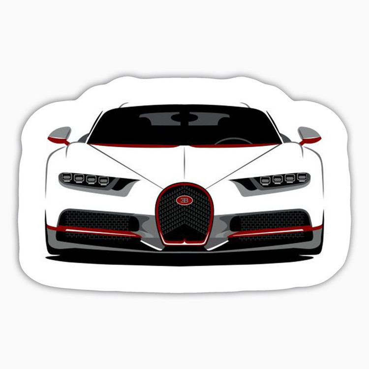 استیکر لپ تاپ بووم طرح ماشین مدل Bugatti کد JC27