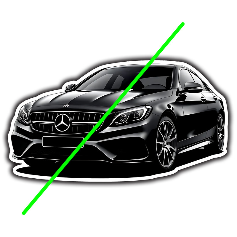 استیکر لپتاپ طرح ماشین BENZ کد 10