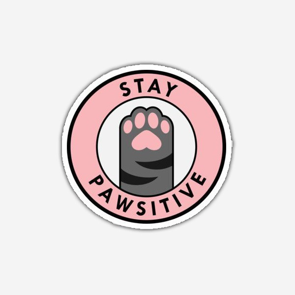 استیکر لپ تاپ و موبایل گوفی طرح پنجه گووربه مدل Positive 90
