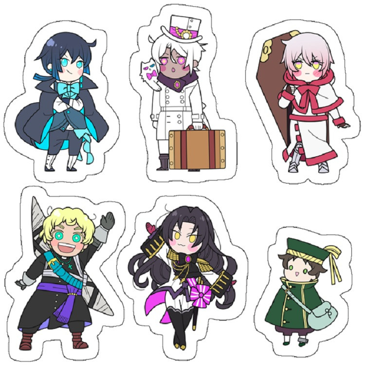 استیکر مدل Vanitas No Carte Chibis بسته 6 عددی