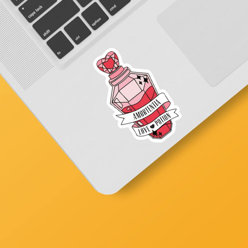 استیکر لپ تاپ و موبایل بووم طرح هری پاتر مدل love potion کد ER6