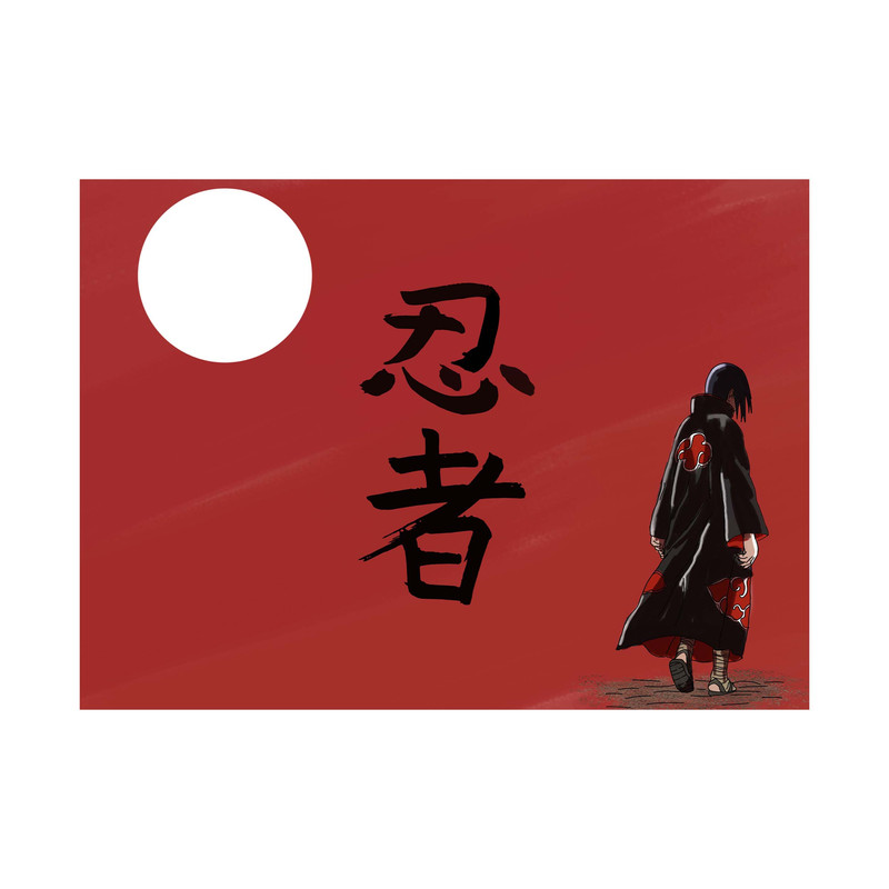 استیکر لپ تاپ و موبایل مدل انیمه طرح ناروتو اوچیها ایتاچی naruto uchiha itachi کد 1632