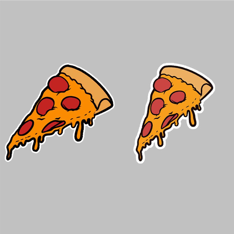 استیکر لپ تاپ کارنیکا طرح پیتزا مدل pizza-2222117 مجموعه 2 عددی