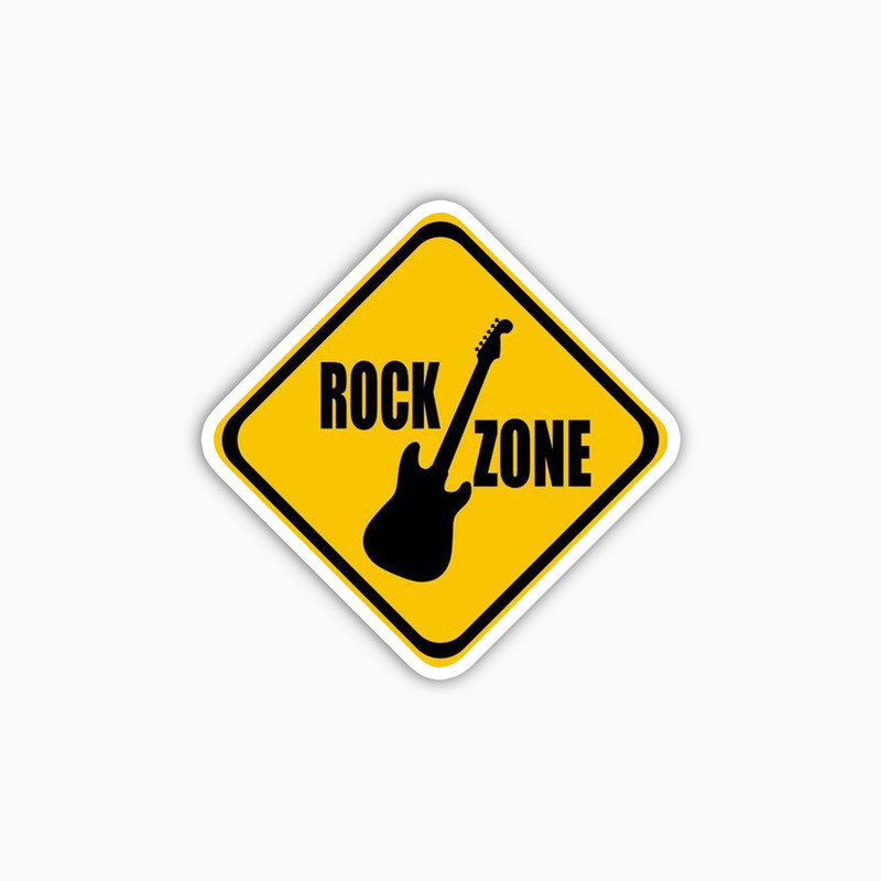 استیکر لپ تاپ و موبایل بووم طرح تابلو مدل Rock zone کد NY48