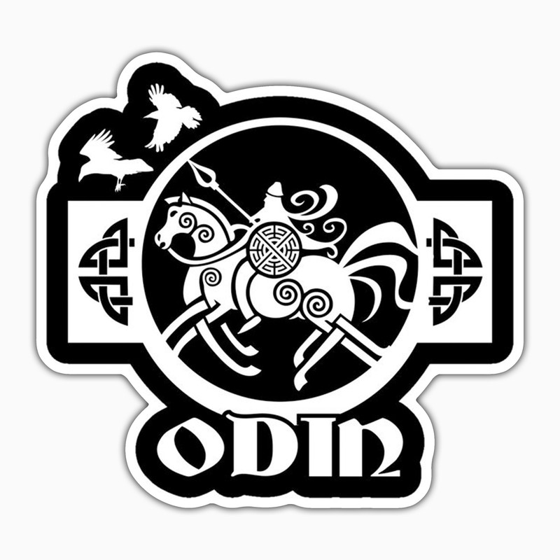 استیکر لپ تاپ و موبایل بووم طرح سریال Vikings مدل Odin کد LB39