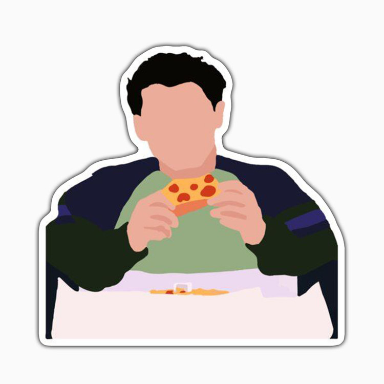 استیکر لپ تاپ و موبایل بووم طرح سریال Friends مدل Hungry Joey کد ET61