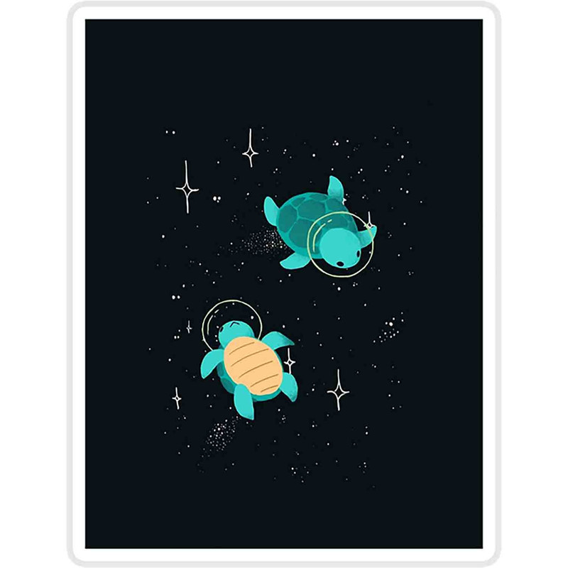 استیکر لپ تاپ طرح Space Turtles کد ST1711