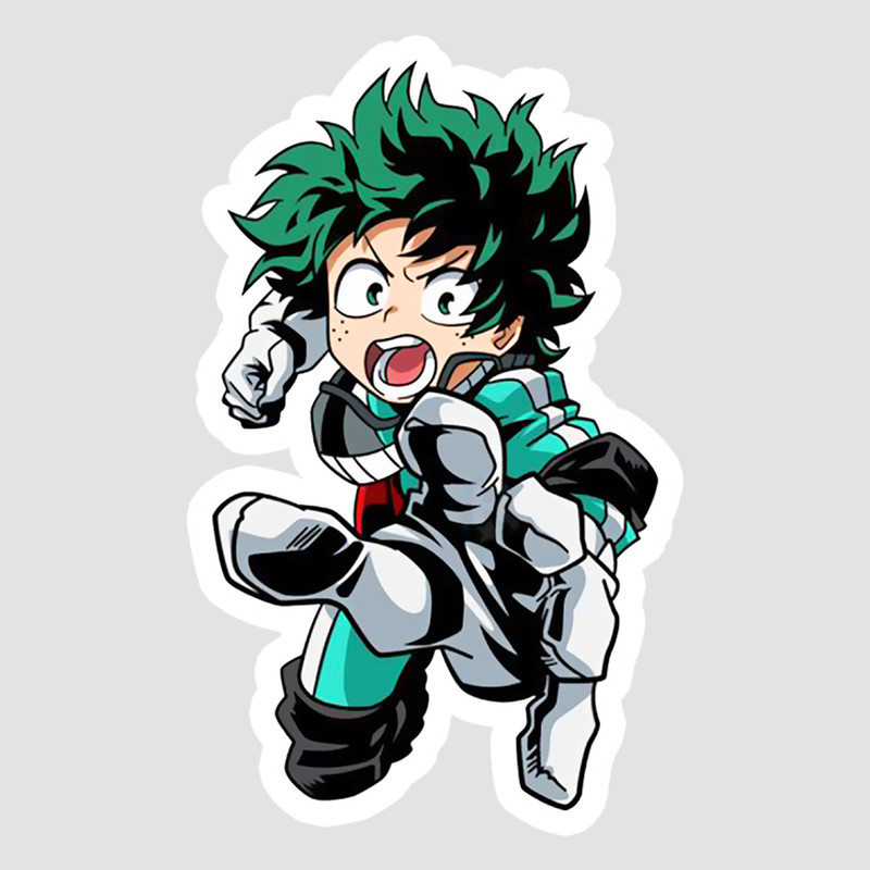 استیکر لپ تاپ پیکسل میکسل مدل انیمه My Hero Academia میدوریا مشت کد 01