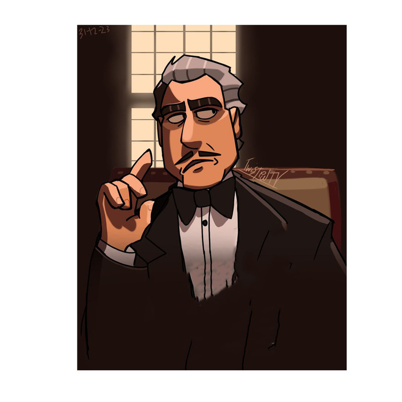 استیکر لپ تاپ و موبایل مدل سریال طرح پدر خوانده The Godfather کد 4963