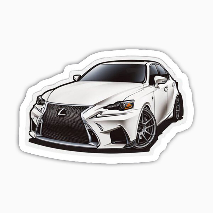 استیکر لپ تاپ و موبایل بووم طرح ماشین مدل Lexus LS300h کد KT01
