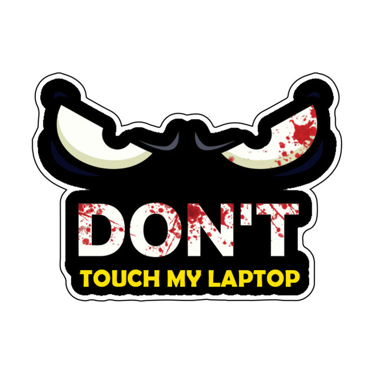 استیکر لپ تاپ طرح Dont Toch My Laptop کد 01