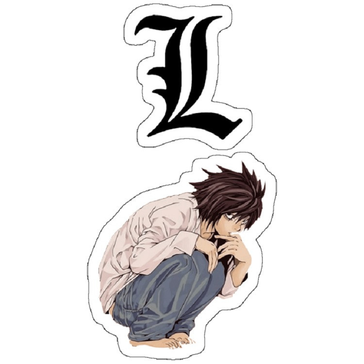استیکر لپ تاپ مدل L And kira Art Detch Love Note L بسته 2 عددی