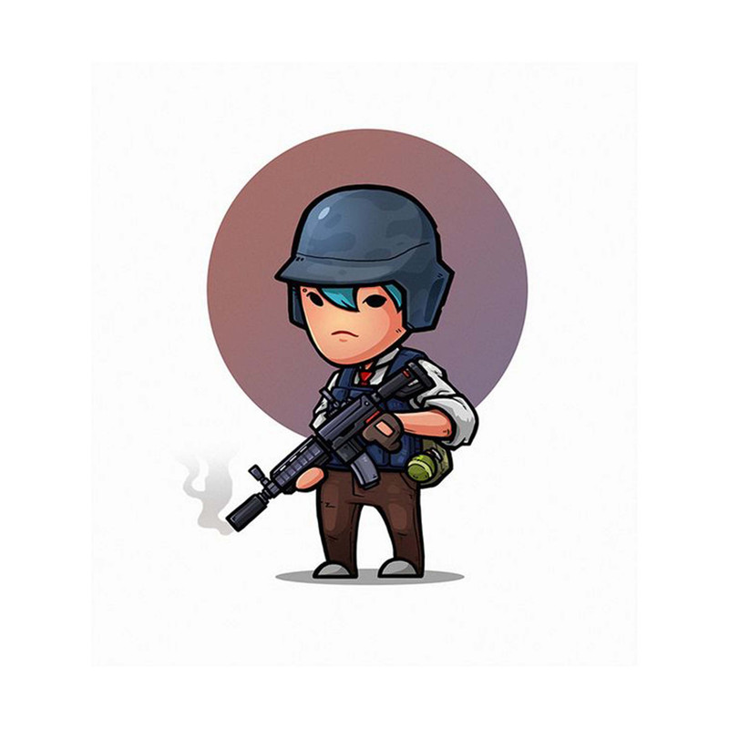 استیکر لپ تاپ و موبایل مدل بازی طرح pubg Player Unknwn's Battle Grounds کد 1896