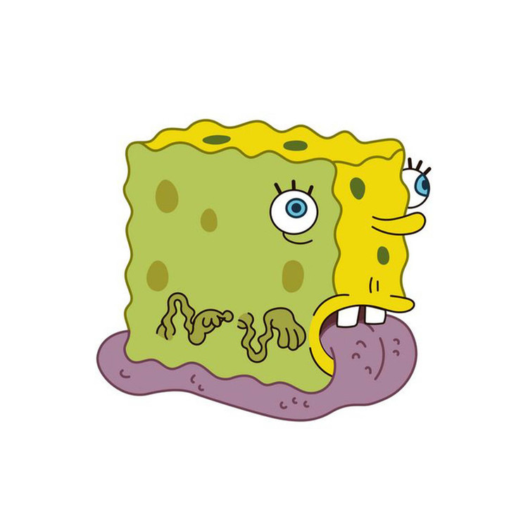 استیکر لپ تاپ و موبایل مدل انیمیشن طرح باب اسفنجی شلوار مکعبی SpongeBob SquarePants کد 1736