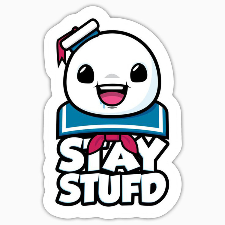 استیکر لپ تاپ و موبایل بووم طرح نوشته مدل Stay STUFD کد LA76