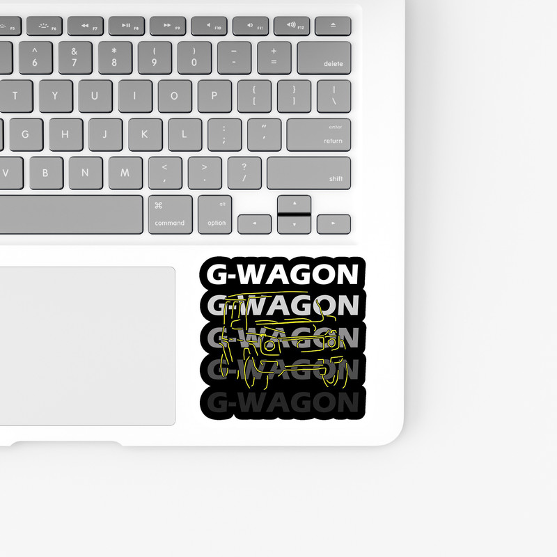 استیکر لپ تاپ بووم طرح نوشته مدل G Wagon کد KT91