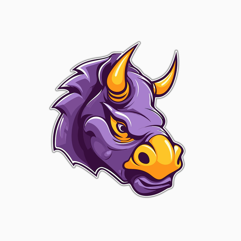 استیکر لپ تاپ و موبایل بووم طرح Rhino کد MD63