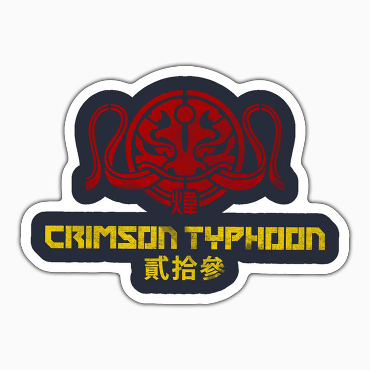 استیکر لپ تاپ و موبایل بووم طرح Crimson Typhoon کد PS160