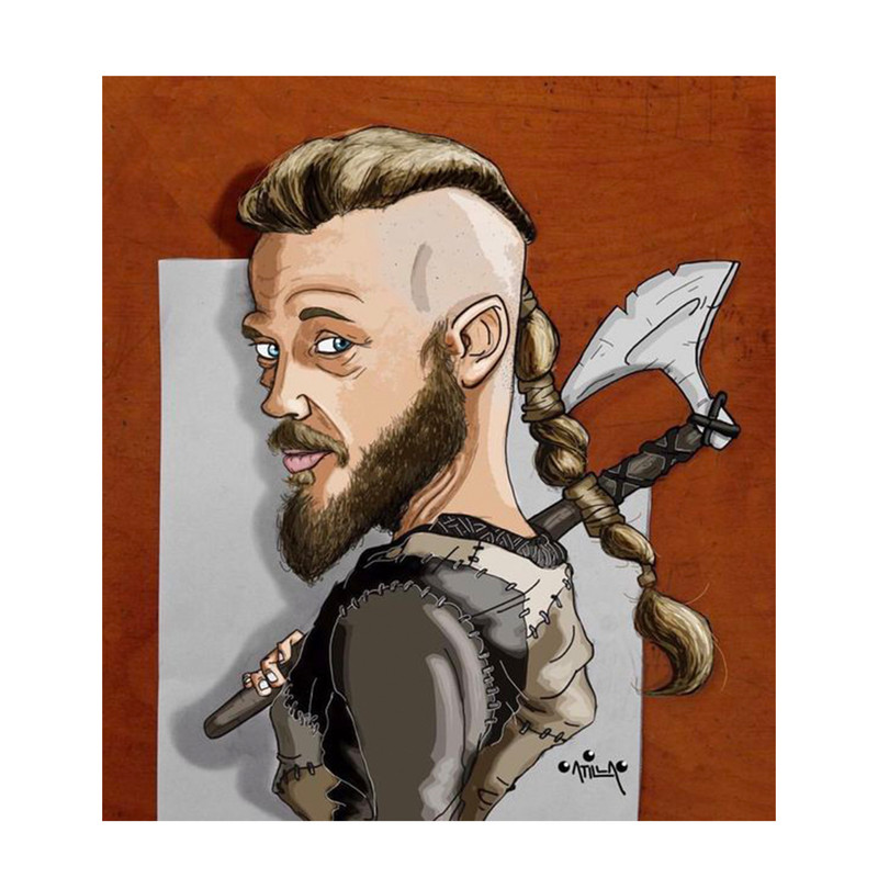 استیکر لپ تاپ و موبایل مدل سریال طرح وایکینگ ها راگنار لودبروک Vikings Ragnar Lothbrok کد 946