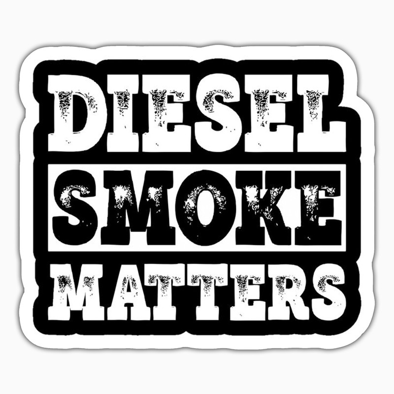 استیکر لپ تاپ و موبایل بووم طرح نوشته مدل Diesel Smoke کد ZX066