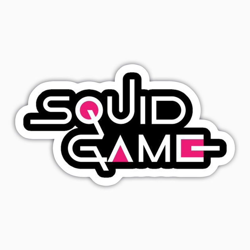 استیکر لپ تاپ بووم طرح نوشته مدل Squid Game کد JC13