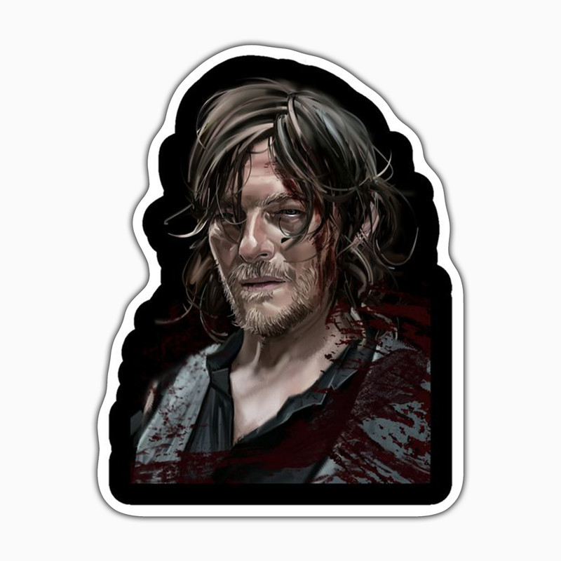استیکر لپ تاپ و موبایل بووم طرح سریال Walkind Dead مدل Daryl Dixon کد FR71
