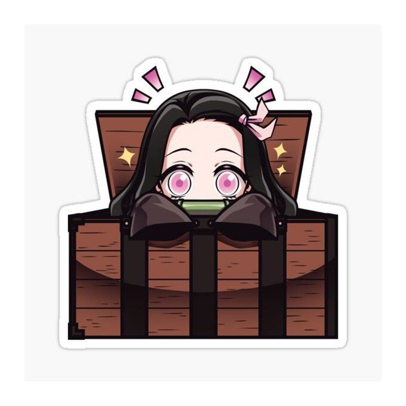 استیکر لپ تاپ و موبایل مدل انیمه طرح شیطان کش نزوکو کامادو demon slayer nezuko kamado کد 240