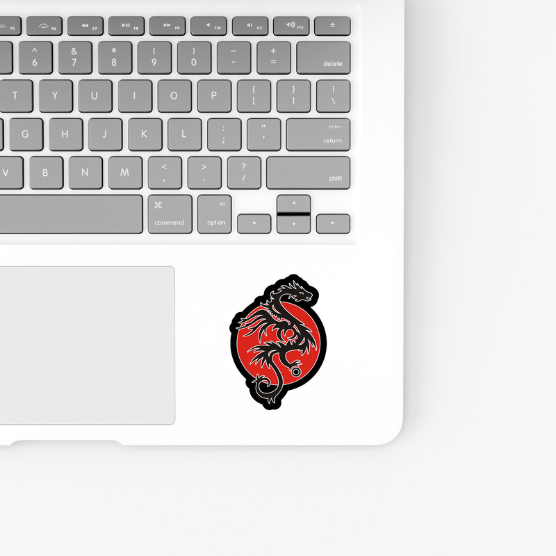 استیکر لپ تاپ و موبایل بووم طرح Dragon مدل RB کد PS170