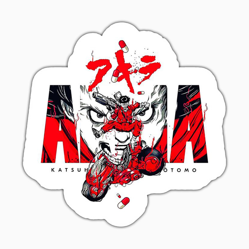 استیکر لپ تاپ و موبایل بووم طرح Anime Akira کد TR02