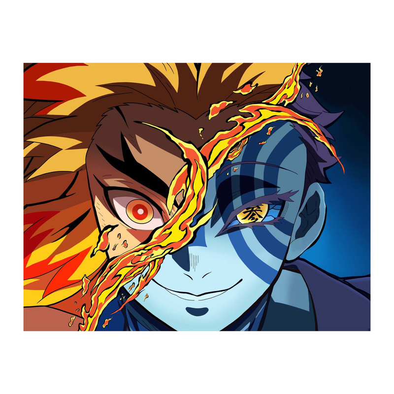 استیکر لپ تاپ و موبایل مدل انیمه طرح demon slayer Kyojuro Rengoku کد 1861