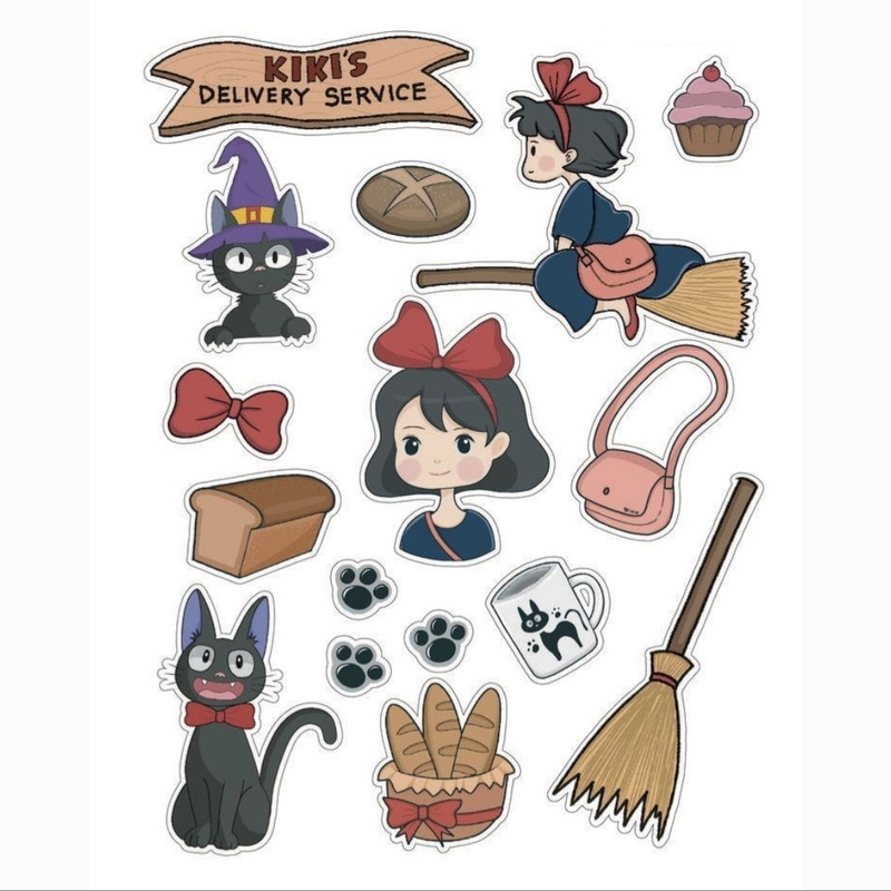 استیکر لپ تاپ طرح Kiki مجموعه 16 عددی