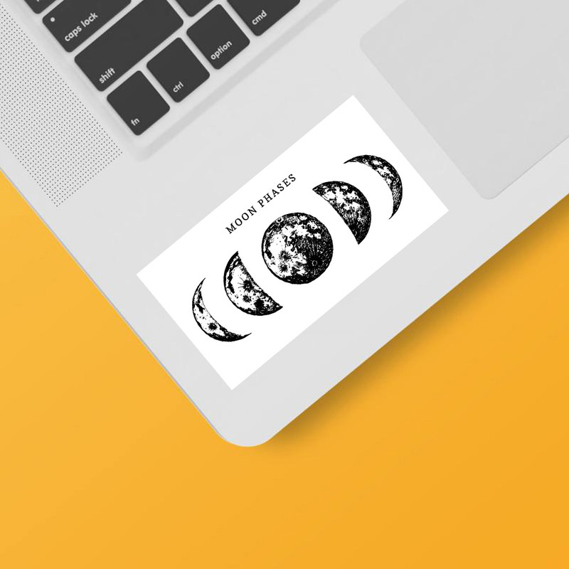 استیکر لپ تاپ بووم طرح ماه کد 1016 مدل moon phases