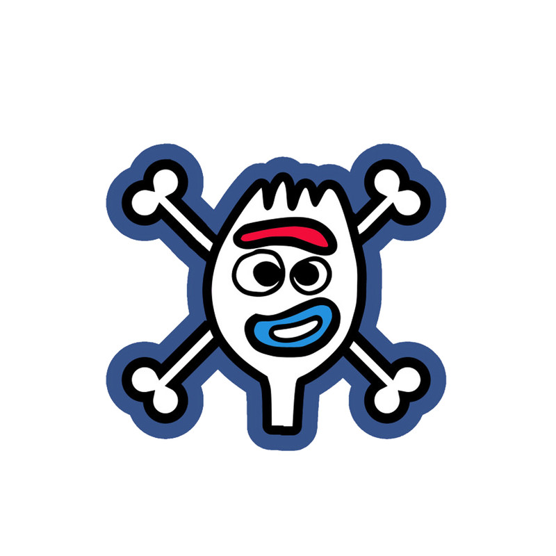 استیکر لپ تاپ طرح forky کد STL637